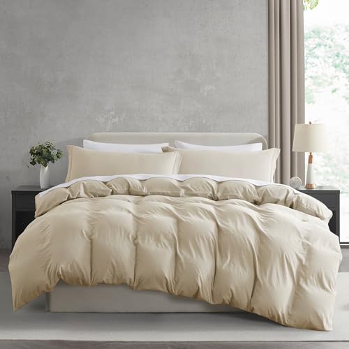 Nestl Navy Blue Duvet Cover Full Size - Soft Prewashed Full Size Duvet Cover Set, 3 Piece, with Zipper Closure, 1 Duvet Cover 80x90 inches and 2 Pillow Shams