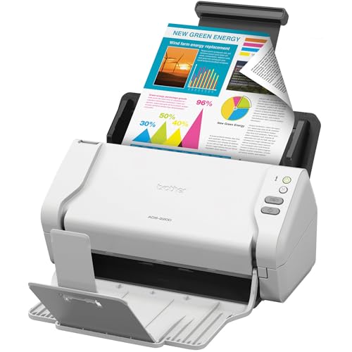 Brother High-Speed Desktop Document Scanner, ADS-2200, Multiple Scan Destinations, Duplex Scanning (Renewed Premium)