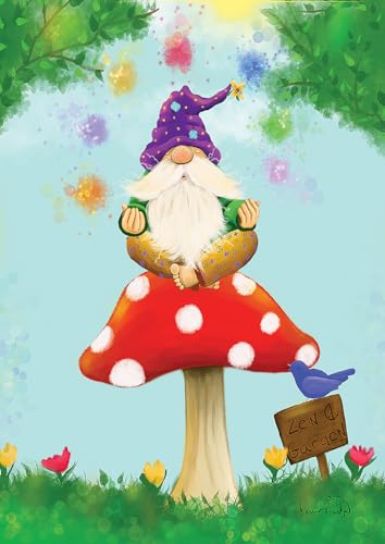 Toland Home Garden 1112704 Fungi Focus Spring Flag, Double Sided for Outdoor Summer House Yard Decoration