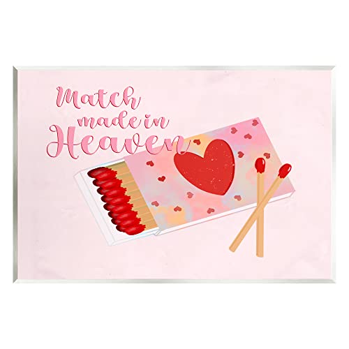 Stupell Industries Match Made In Heaven Romantic Matchbook Wall Plaque Art, Design by Ashley Singleton