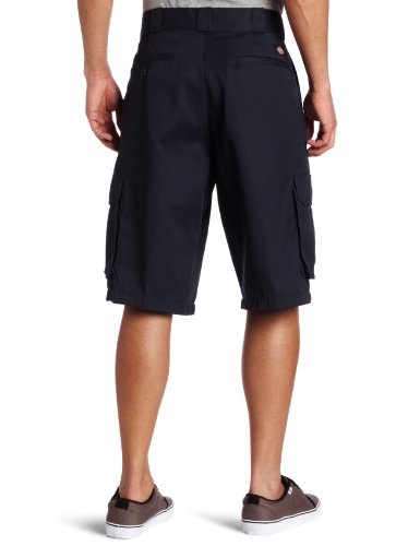 Dickies Men's 13 Inch Loose Fit Twill Cargo Short, Black, 30