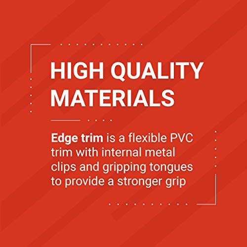 TRIM-LOK Edge Trim – Fits 1/64” Edge, 3/8” Leg Length, 100’ Length, Black, Pebble Texture – Flexible PVC Edge Protector for Sharp/Rough Surfaces, Easy to Install