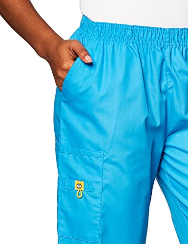 WonderWink Women's Quebec Full Elastic Cargo Pant, Black, Medium/Tall
