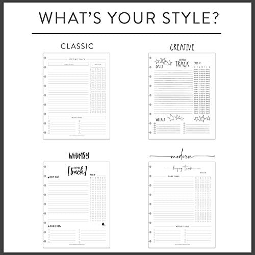 BetterNote Skinny To Do List Refills for Discbound Notebooks, Half Sheet Checklist, Fits Levenger Circa, Staples Arc, TUL, The Happy Planner, Disc Bound, Talia (Classic- 25 Sheets, 8-Disc, 5.5"x8.5")