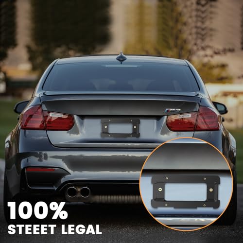 Rear License Plate Frame Bracket Holder Mount for 2005-2023 BMW 1/2/ 3/5 / 6/ X Series, 328i 323i 528i M3, 2002-2019 Mini Cooper 51187160607 511882380615 51188238061 Screws