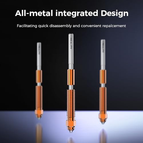 Creality Official Upgrade K1C Nozzles, Quick-Swap 3D Printer Nozzle Kit, Copper Alloy and Hardened Steel Nozzle Suitable for Creality K1C/ Ender 3 V3/ Ender 3 V3 Plus 3D Printers (1PCS, 0.4mm)