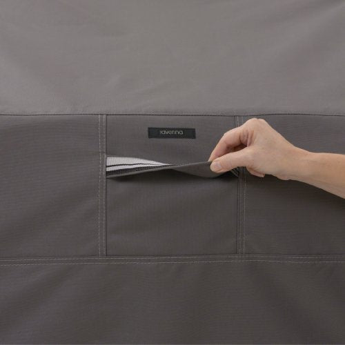 Classic Accessories Ravenna Water-Resistant 34 Inch Square Air Conditioner Cover, Patio Furniture Covers