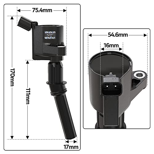 1PZ DK4-JD2 Set of 8 Ignition Coil DG508 & Motorcycle Spark Plug SP479 Replacement for Ford Crown Victoria Expedition F-150 F-250 Mustang Explorer Lincoln Mercury 4.6L 5.4L V8