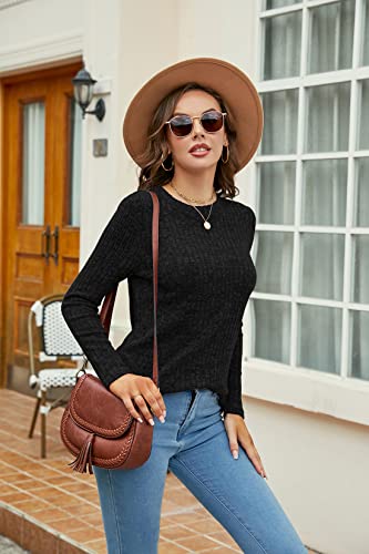 SimpleFun White Sweaters for Women Dressy Casual Lightweight Jersey Tops Fashion Winter Outfit (White,M)