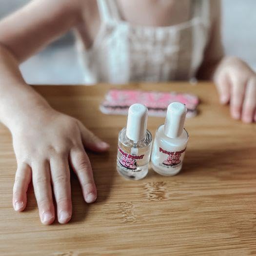 Piggy Paint | 100% Non-Toxic Girls Nail Polish Top Coat | Safe, Cruelty-free, Vegan, & Low Odor for Kids | Shine Topcoat