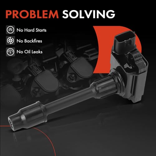 A-Premium Engine Ignition Coil Pack Compatible with Nissan Maxima 1995-1999 & Infiniti I30 1996-1999, V6 3.0L, Front Bank