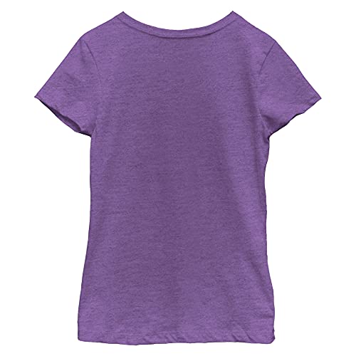 Disney girls Pixar Encanto Jumbled Floral Tropical Logo Heather T-shirt T Shirt, Purple Berry, X-Small US