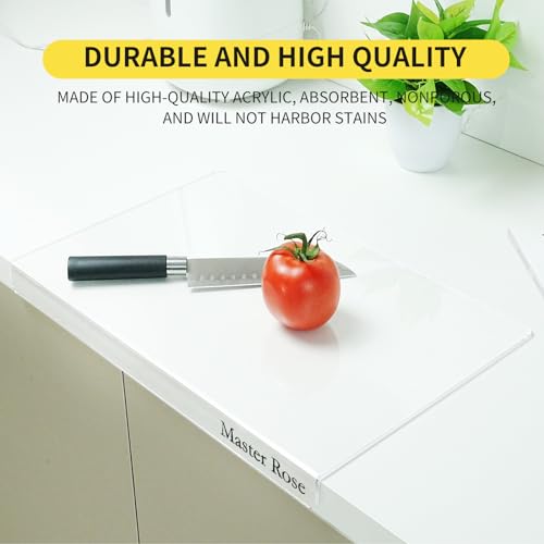 (2 PC) Acrylic Cutting Boards for Kitchen Counter with Lip, 2024 NEW Non-Slip 24"x18" Long Displays, clear acrylic cutting boards for kitchen counter Birthday Gifts for Mom (2 PC)