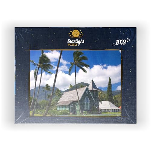 MyPuzzle Waioli Huiia Church, Hanalei, Kauai Island, Hawaii, USA - Premium 1000 Piece Jigsaw Puzzle for Adults