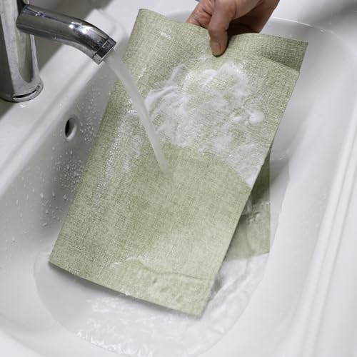 LQICAI Placemats Set of 6 Washable Heat Resistant Place Mats PVC Woven Dining Table Mat Beige 4pcs