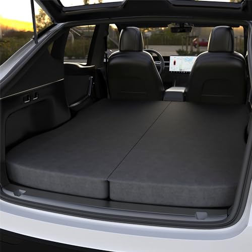Ferlizer 4" Memory Foam Camping Mattress for Tesla Model Y, 76" x 43" CertiPUR-US Foam Car Bed Mattress, Dark Grey