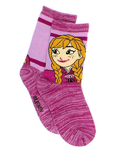 Disney Frozen Girls Toddler Multi Pack Socks Set (X-Small (2-4T), Purple/Multi Crew)