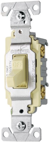EATON CS120A Arrow Hart Eagle Cs Toggle Switch, 120/277 Vac, 20 A, 1 P, Almond