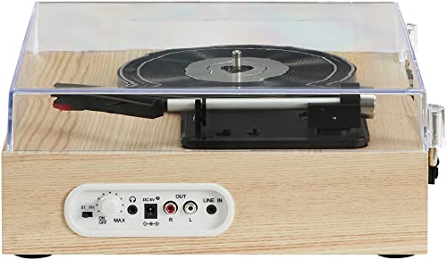 Crosley CR6042A-NA Scout 3-Speed Bluetooth Turntable with Built-in Speakers, Natural