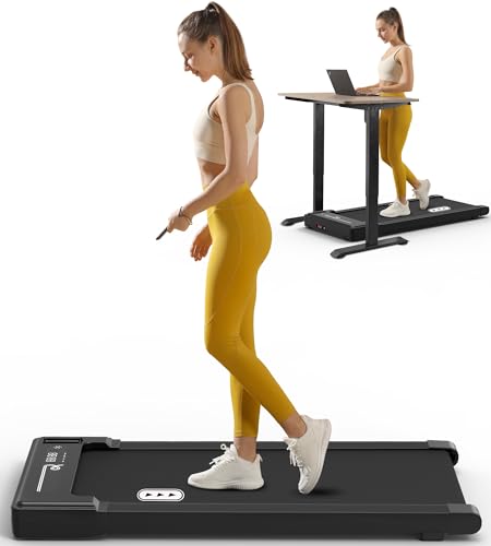 Redliro Walking Pad Treadmill Under Desk, Portable Mini Treadmill with Remote Control, 265lbs Max Weight, Installation-Free Jogging Machine for Home/Office