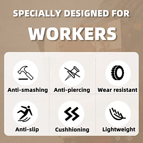 ARCHINSERT Safety Shoes for Men Women Outdoor Protection Steel Toe Shoes Waterproof Non Slip Resistance Construction Boots