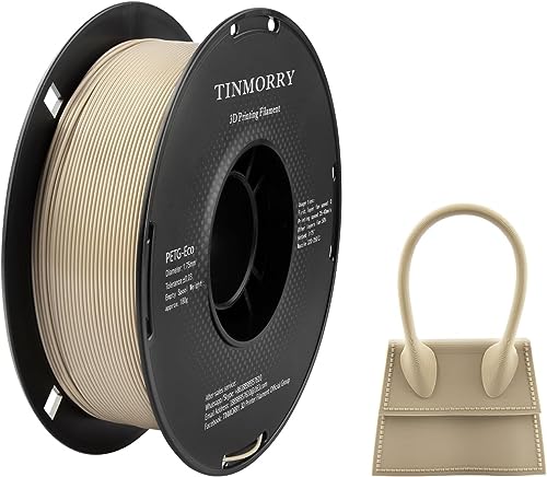 Carbon Fiber PETG Filament 1.75mm, TINMORRY PETG-CF 3D Printing Materials for FDM 3D Printer, 1 KG 1 Spool, Reddish Brown