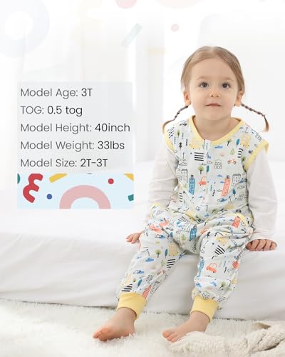 HOMEAL Baby Sleep Sack,Toddler Sleep Sacks 2t-3t Sleep Sack toddler,Toddler Sleeping Sack with Legs,Sleeveless Sleep Sack baby, Toddler Sleep Sacks Baby