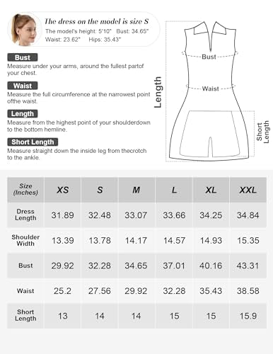 FKEEP Women's Tennis Golf Dresses Zipper V-Neck Sport Activewear with Shorts and Pocket Workout Athletic (Ink Flowers, S)