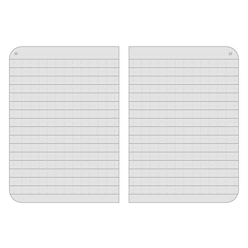 Rite in the Rain Weatherproof Mini-Stapled Notebook, 3 1/4" x 4 5/8", Black Cover, Universal Pattern, 3 Pack (No. 771FX-M)