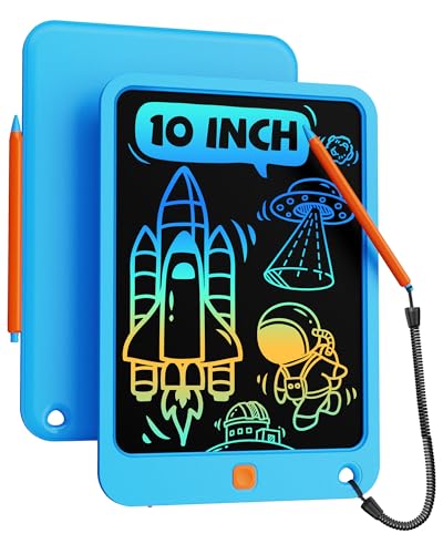 bravokids 10 Inch Drawing Tablet for Boys, Colorful Lcd Writing Tablet for Kids, Erasable Drawing Pad for Toddler, Learning Painting Toys, Birthday Christmas Gifts for 3 4 5 6 7 8 9 10 Years Old Girls