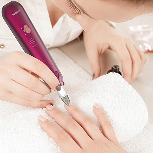 Professional Manicure Pedicure Kit, Electric Nail File Set, Cordless Electric Nail Drill Machine, 5 Speeds Hand Foot Care Tool for Nail Grind Trim Polish(White)