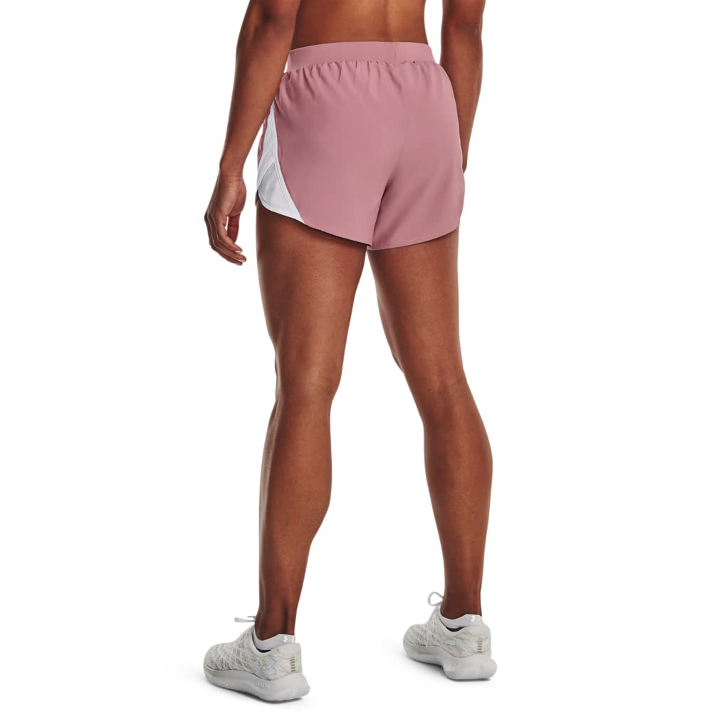Under Armour Women's Fly by 2.0 Running Shorts, (697) Pink Elixir/White/Reflective, Small