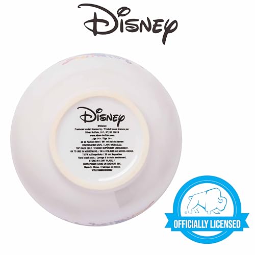 Silver Buffalo Lilo and Stitch Yummy Ceramic Ramen Noodle Rice Bowl with Chopsticks, Microwave Safe, 20 Ounces