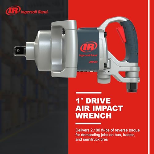 Ingersoll Rand 2850MAX 1" Air Impact Wrench, 2,100 ft-lbs Max Torque, D Handle