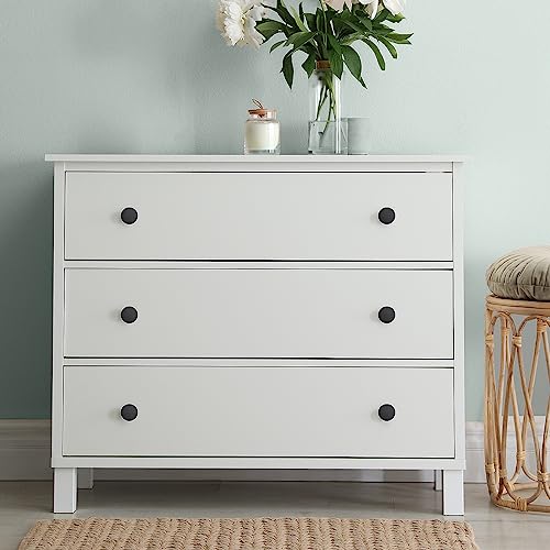 Ravinte 5 Pack Cabinet Knobs Black Kitchen Cabinet Knobs Round Dresser Drawer Knobs Matte Black Drawer Pulls Closet Door Knobs 1-1/5 Inch