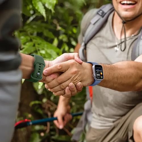 Maledan 5 Pack Sport Band Compatible with Apple Watch Bands 41mm 40mm 38mm 44mm 45mm 49mm 42mm Women Men, Soft Silicone Strap Replacement Bands for iWatch Ultra 2 Series 9 8 7 6 SE 5 4 3 Accessories