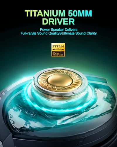 KOFIRE UG-06 Wireless Gaming Headset, 2.4GHz Bluetooth Gaming Headphones with Noise Cancelling Microphone, 3D Stereo Sound, 65Hr Battery Life Headset for PS5, PS4, PC, Switch, Mac, RGB Light