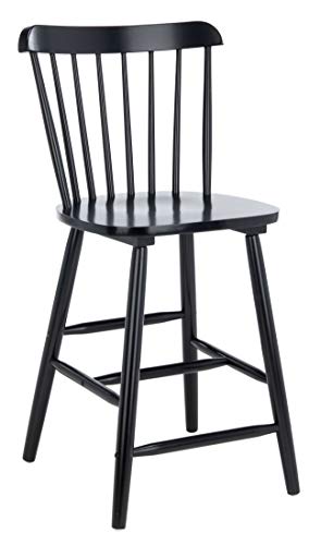 Safavieh Home Collection Galena Spindle Back Black Counter 24-inch Stool (Set of 2)