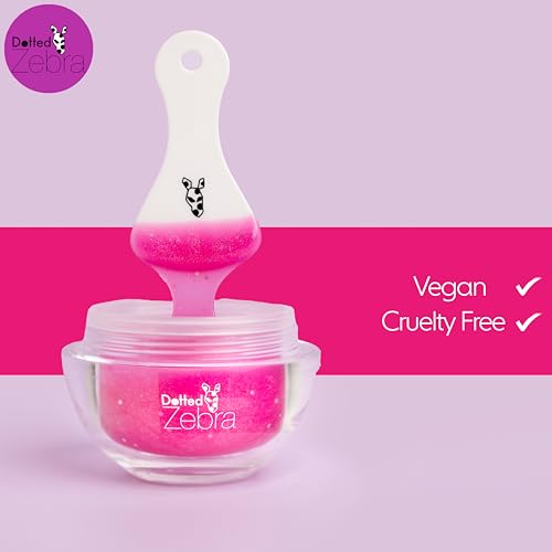 Dotted Zebra Peel Off Sparkle Mask Pink Frenzy, 1.6 oz - With Hyaluronic Acid and Collagen - Hydrating Face Mask - Vegan - For All Skin Types
