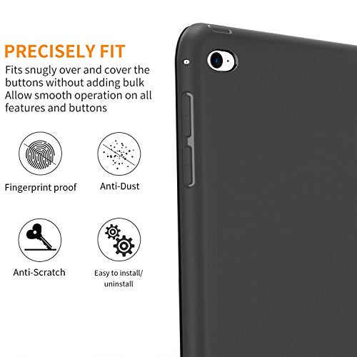 DTTO for iPad Mini 5th Generation Case and iPad Mini 4 Case, Ultra Slim Lightweight Trifold Smart Shell with Soft TPU Back Cover, Auto Sleep/Wake, Space Grey