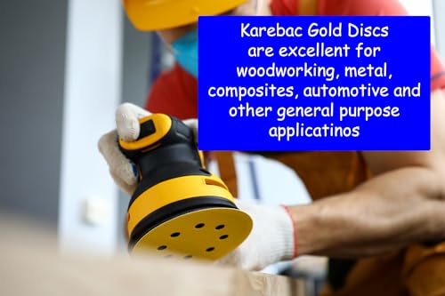 Karebac LR5C80 Premium Gold 5" PSA 80 Grit C-Weight Aluminum Oxide Stearated Sanding Discs 100 Discs/Linkroll