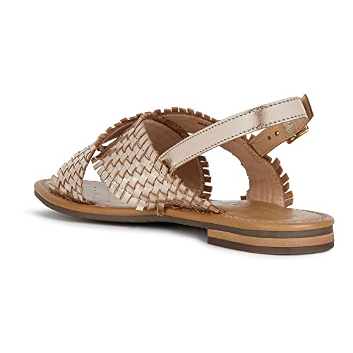 Geox Women's D Sozy S A Sandal, Gold, 2.5 UK