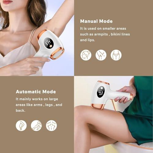 Aopvui Laser Hair Removal Device for Women and Men, 3-in-1 Upgraded 999,900+ Flashes at-Home IPL Hair Removal Device, Laser Hair Removal with 2 Mode 9 Energy Levels