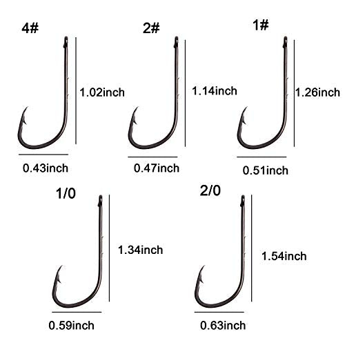 AGOOL Baitholder Fishing Hooks, 50/150pcs Bait Holder Hooks Barbed Shank Beak Long Shank Hooks Offset Shank with 2 Barbs J Hooks Snelled Hooks Bait Keep Hooks for Saltwater Freshwater Fishing