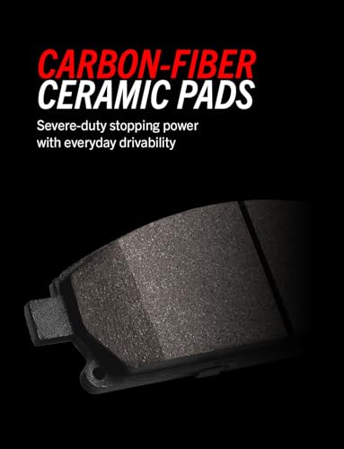 Power Stop Brake Kit For 2012-2018 Ford F-150 6 Lug - Rear Truck & Tow Carbon Fiber Ceramic Brake Pads and Drilled and Slotted Brake Rotor Replacement, K6271-36
