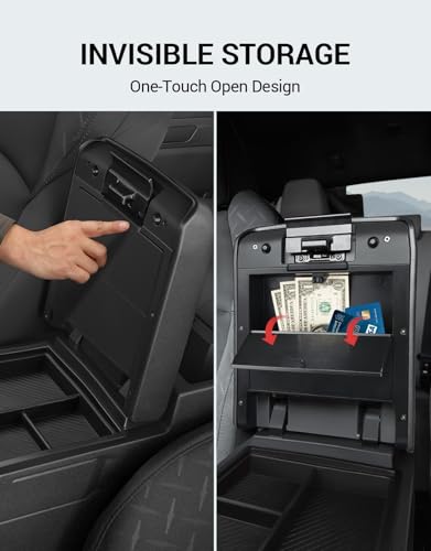 Ecarzo 3PCS Center Console Organizer for 2024-2025 Toyota Tacoma Armrest Hidden Storage Box, Maximize Space & Reduce Clutter, Tacoma Interior Accessories