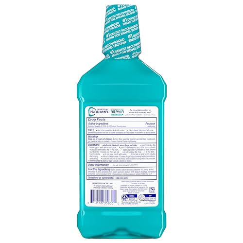 Sensodyne Pronamel Intensive Enamel Repair Alcohol-Free Mouthwash to Help Actively Repair Enamel and Protect Against Cavities, Extra Fresh, 3 x 16.9 fl oz
