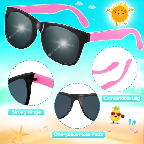 YADIYA Kids Sunglasses Bulk, 12Pack kids sunglasses party favors, 80s Retro Party Favors For Kids 8-12 4-8, Sunglasses For Kids Adults With UV400 Protection, Beach Pool Party Favors For Kids Adults…