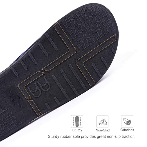 LongBay Men's Comfy Memory Foam Slide Slippers Breathable Micro Suede House Shoes (Small / 7-8 D(M) US, Black)