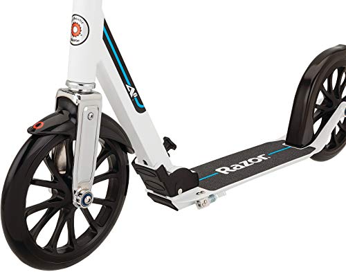 Razor A6 Kick Scooter for Kids Ages 8+ - Extra-Tall Handlebars & Longer Deck, 10" Urethane Wheels, Anti-Rattle Technology, for Riders Up to 220 lbs